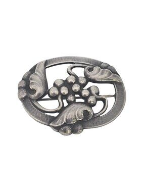 Georg Jensen Denmark Sterling Silver 101 Moonlight Grapes Pin/Brooch #25613